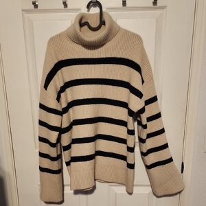 ZARA WOMAN FW22 STRIPED STRIPED KNIT SWEATER